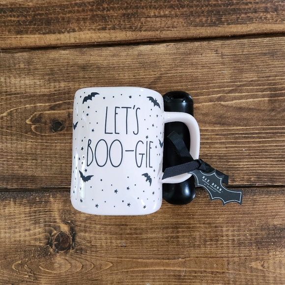 Rae Dunn Other - NWT Rae Dunn Artisan Collection "Let's Boo-gie" Pink Halloween Themed Mug